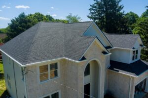 gray shingle roof installed by American Eagle Home Improvement Services
