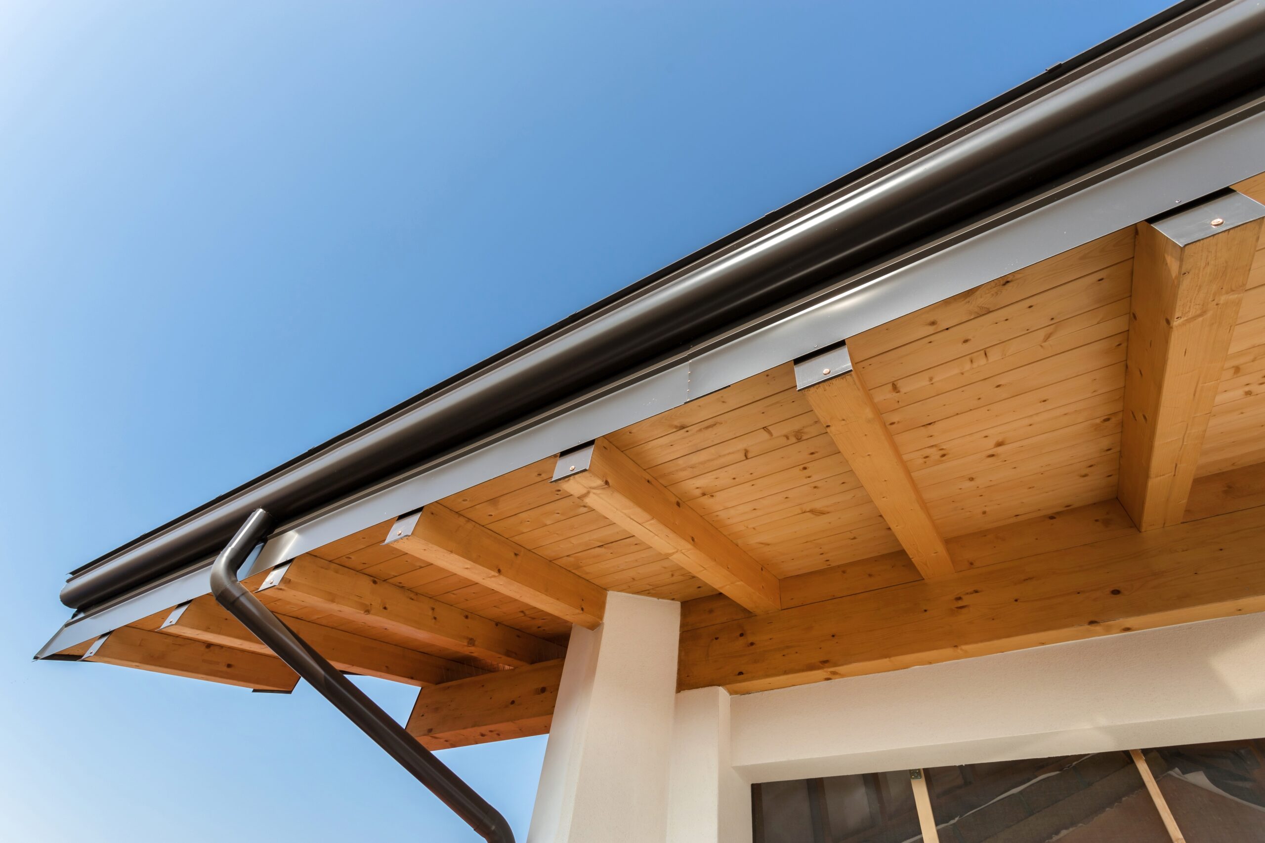 house with gutter shutter